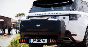 Прицепное устройство Peruzzo GP BOX, установленное на велосипедной платформе