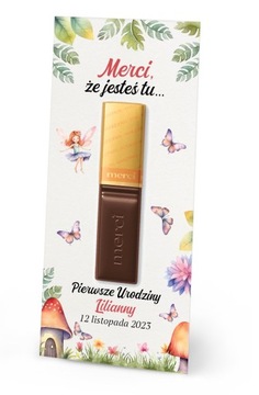 BILECIK MERCI podziękowanie za przybycie (10 szt.)