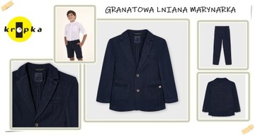 GRANATOWA MARYNARKA LEN 6479 MAYORAL 166 cm