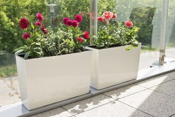 БАЛКОННАЯ ЯЩИКА ЦВЕТОЧНАЯ ЯЩИКА КОРОБКА ДЛЯ ЦВЕТОЧНОГО ЦВЕТКА + ВСТАВКА 19,5x19,5x56см