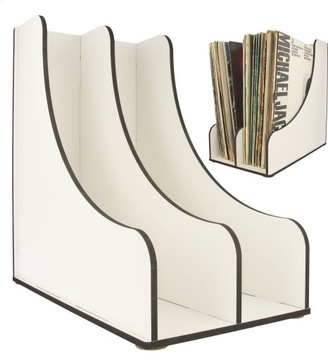 ОРГАНАЙЗЕР ДЛЯ ВИНИЛОВЫХ ПЛАСТИНОК БЕЛЫЙ ВИНИЛОВЫЕ ПЛАСТИНКИ 50 пластинок 20 см