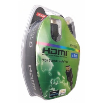 Kabel HDMI LINEAR DO TELEWIZORA 4K v2.0 3,0m 2160p