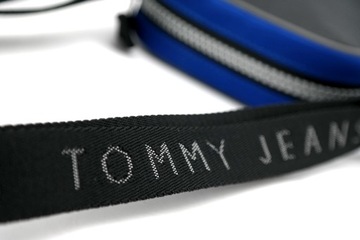 TOMMY HILFIGER Torba męska na ramię mała czarno-niebieska T60