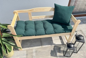 Подушка для садовой скамейки, BOTTLE GREEN, 150 см