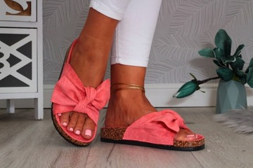 ТАПОЧКИ ЛЕТНИЕ ЖЕНСКИЕ С БАНТОМ, ПРОФИЛИРОВАННЫЕ, ЛЕГКИЕ