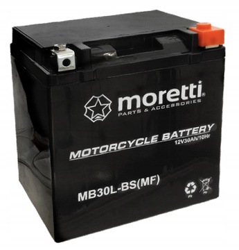 Akumulator motocyklowy AGM MB30L-BS 12V 30Ah 300A