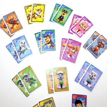 Czarny Piotruś i Memo. Psi Patrol. Gra karciana