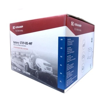 АККУМУЛЯТОР 12 В 8 Ач 120 А ДЛЯ KRAMP YTX9BSKR LEFT PLUS ТРАКТОРНАЯ КОСИЛКА