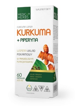 KURKUMA+PIPERYNA 60KAPS MEDICA HERBS