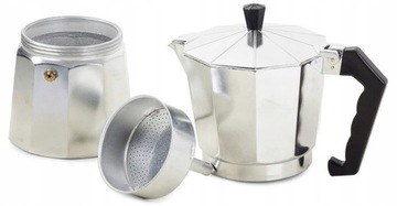 АЛЮМИНИЕВАЯ КОФЕВАРКА 300 МЛ ГАЗОВАЯ И ЭЛЕКТРИЧЕСКАЯ ПЛИТА