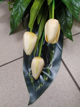 Komplet na grób, stroik 80 cm + bukiet na cmentarz