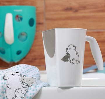 КРУЖКА ДЛЯ МЫТЬЯ ВОЛОС BABYONO, WHITE BEAR 242