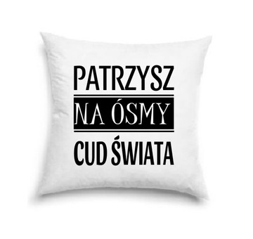 Poduszka z nadrukiem 40 x 40 prezent, śmieszne