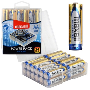 Baterie alkaliczne AA / LR6 Maxell Paluszki Zestaw Power Pack 24 sztuki