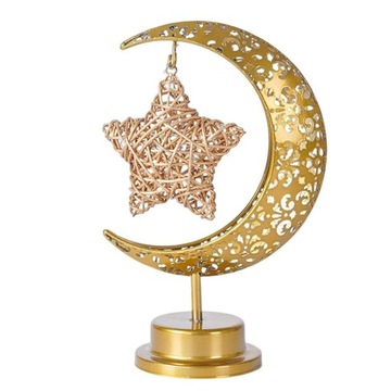 Ramadan LED lampki nocne kute Hollow Moon lampa s