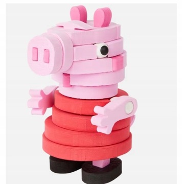 3D Пазл из пенопласта Свинка Пеппа Красная