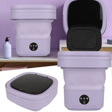 ПОРТАТИВНАЯ СКЛАДНАЯ ПУТЕШЕСТВЕННАЯ АВТОМАТИЧЕСКАЯ СТИРАЛЬНАЯ МАШИНА 11 Л ФИОЛЕТОВЫЙ