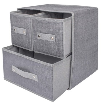 ORGANIZER DO SZUFLADY SZAFY NA BIELIZNĘ SKARPETKI PRANIE ZESTAW 4x PUDEŁKO