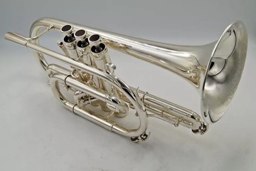 ADAMS CORNET CUSTOM SERIES CN-2 SILVER PLATE! STAN:FABRYKA
