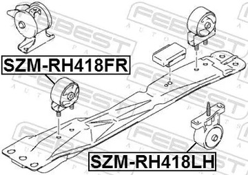 FEBEST SZM-RH418LH LOŽISKO MOTORU