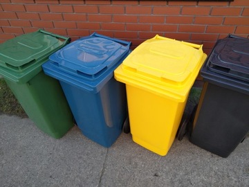 POJEMNIK KOSZ 120L NA ŚMIECI ODPADY SEGREGACJA 3+1