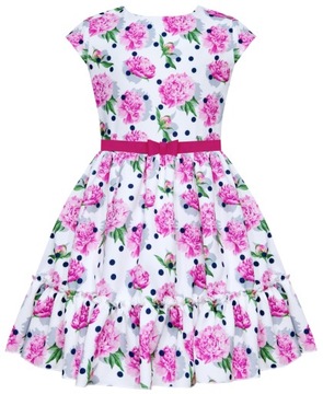 Elegancka wizytowa SUKIENKA uroczystości KOMUNIA DRUHNA ŚLUB r 116 3905