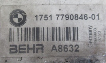 BMW 7 E65 E60 3.0 D INTERCOOLER 7790846