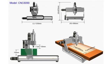 Фрезерный станок с ЧПУ 6090 2,2 кВт 3D 3 оси USB