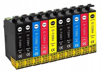 10x TUSZE DO EPSON XP240 XP247 XP255 XP332 XP345 XP352 XP445 XP455 ZESTAW