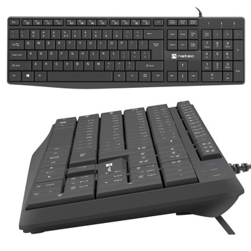 KLAWIATURA NATEC NAUTILUS US SLIM CZARNA OUTLET