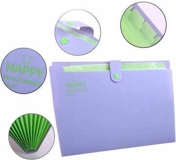 Teczka na Dokumenty Składana 13 Przegródek Biwuar Fioletowa