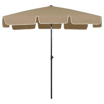 PARASOL PLAŻOWY, TAUPE, 200X125 CM