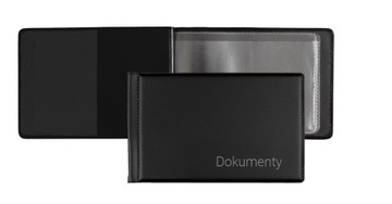 OKŁADKA NA DOKUMENTY MINI CZARNA POZIOMA OD-02