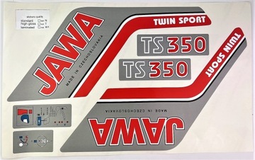 Naklejki nalepki komplet lakier Jawa TS 350