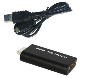 АДАПТЕР-ПРЕОБРАЗОВАТЕЛЬ АДАПТЕР PS2 на HDMI 1080p ПЕРЕХОД АУДИО
