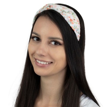 OPASKA do włosów TURBAN węzeł SUPEŁ kwiaty