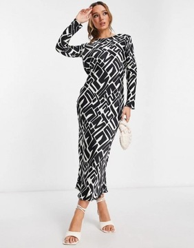 RIVER ISLAND SATYNOWA SUKIENKA MAXI XS