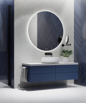 КРАСИВОЕ КРУГЛОЕ ЗЕРКАЛО СО СВЕТОДИОДНОЙ ПОДСВЕТКОЙ 80 СМ