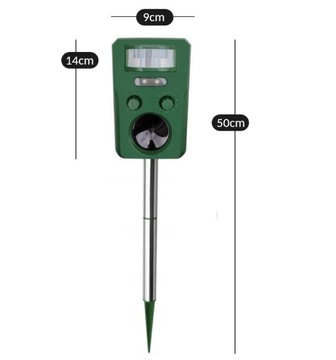 СОЛНЕЧНЫЙ ОТПУГИВАТЕЛЬ для животных ПТИЦЫ КОШКИ СОБАКИ КАБАНЫ LED + Детектор движения