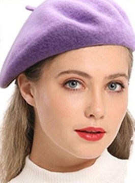 БЕРЕТ ЖЕНСКИЙ ФРАНЦУЗСКИЙ ШЕРСТЯНОЙ С ЦВЕТНОЙ АНТЕННОЙ