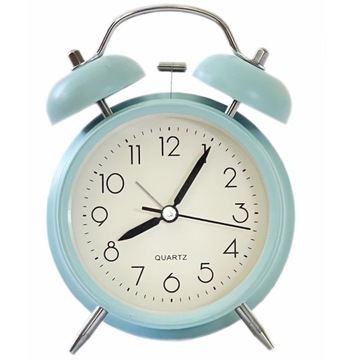 DUŻY BUDZIK TRADYCYJNY GŁOŚNY ZEGAREK BABY BLUE
