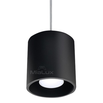 Lampa Wisząca GAJA Czarna Oprawa Zwis Sufitowy LED