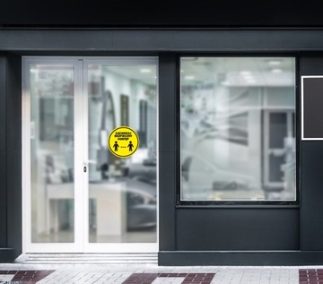 НАКЛЕЙКА НА ОКНО 20 СМ СОХРАНЯЙТЕ БЕЗОПАСНОЕ ПРОСТРАНСТВО