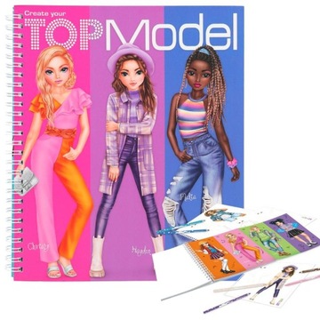 TOP MODEL SZKICOWNIK PROJEKTANTKI MODY KOLOROWANKA