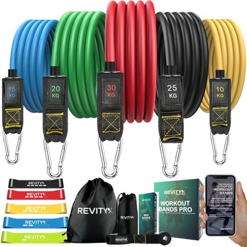 ZESTAW GUM DO ĆWICZEŃ WORKOUT BANDS PRO + GUMY OPOROWE MINI BAND PREMIUM