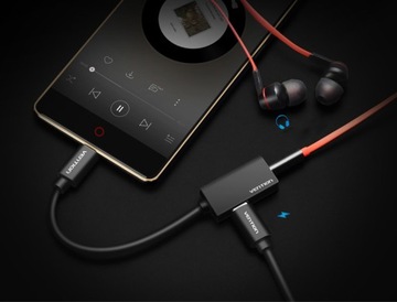 VENTION USB Type-C --> разъем 3,5 мм + зарядка