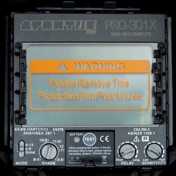 ШЛЕМ-МАСКА SPARTUS PRO 301X АВТОЗАТЕМНЕНИЕ TRUE COLOR AUTOMATIC 100x65