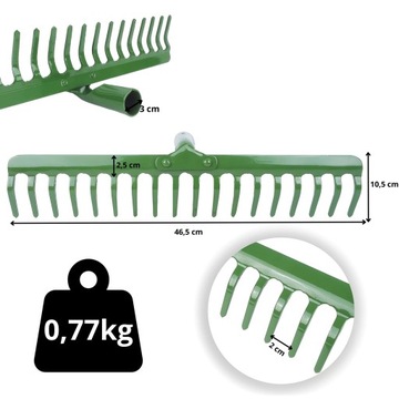 ГРАБЛИ МЕТАЛЛИЧЕСКИЕ САДОВЫЕ БЕЗ РУЧКИ, 18 зубьев