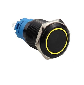 Przycisk przełącznik 16mm metalowy LED 230V mo