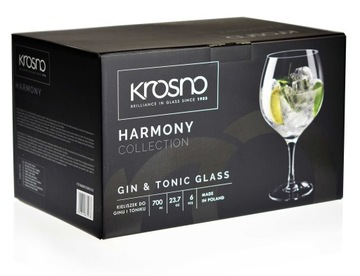 DUŻE Kieliszki Gin Tonic KROSNO Harmony 700 ml
